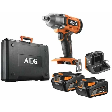 AEG BSS18C12ZC-402C 18v ütvecsavarozó 2x 4,0 Ah akkumulátor + töltő, koffer+ŐVCSIPESZ