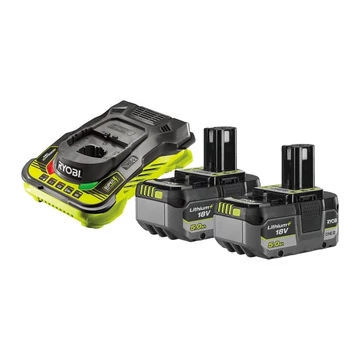 Ryobi ONE+ RC18150-250X 18v akkus töltő szett 2db 5,0ah és gyorstöltő