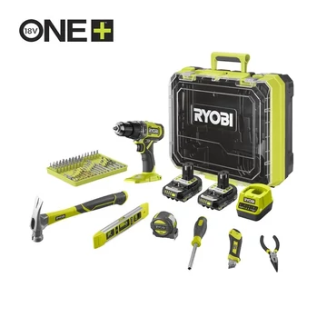 Ryobi ONE+ RPD18-2C20TAH 18V akkus fúró-ütvefúró csavarbehajtó 2db akkuval töltővel kofferben tartozékkészlettel kéziszerszámokkal