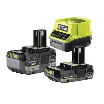 Ryobi ONE+ RC18120-2C525 18V 2db akku(5,0ah és 2,5ah) és töltő szett
