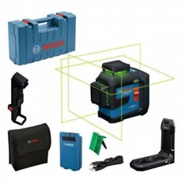 Bosch GLL 80-33 G  zöld  vonallézer + BA 3.7V 3.0Ah XL + DK 20