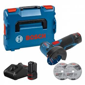 Bosch GWS 12V-76 Akkus sarokcsiszoló (2x3,0Ah) L-Boxx-ban