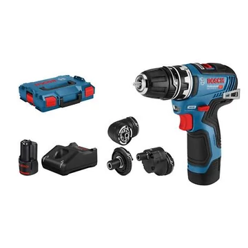 Bosch GSR 12V-35 FC Akkus fúrócsavarozó (2*3.0Ah akkuval, teljes szett L-boxx-ban)