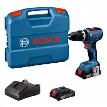 Bosch GSB 18V-65 Akkus Ütvefúró-Csavarozó (2x 2,0 Ah​ akkuval; GAL18V-20 töltővel) L-Case-ben