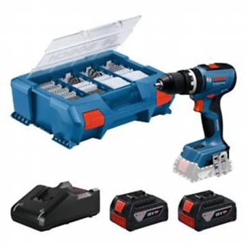 Bosch GSB 18V-65 Akkus Ütvefúró-Csavarozó (2x4,0 Ah ProCORE akkuval​; GAL 18V-40 töltővel) L-Case-ben