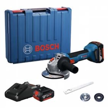 Bosch GWS 18V-8 Akkus Sarokcsiszoló (2x4,0 Ah akkuval; GAL 1840 töltővel; csiszolótárcsa 125mm) szerszámkofferben