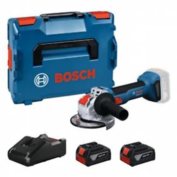 Bosch GWX 18V-8 Akkus sarokcsiszoló X-LOCK (2x4,0Ah akkuval; GAL 1840 töltővel) L-Boxx-ban