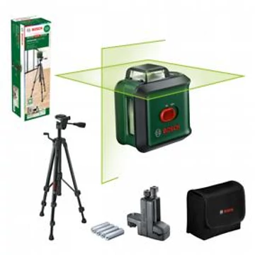 Bosch UniversalLevel 360 Keresztvonalas  zöld  szintezőlézer + TT 150 Állvány + MM 3 Univerzális tartóállvány