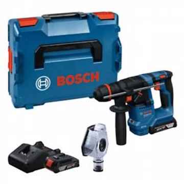 Bosch GBH 18V-18 X Akkus fúrókalapács (GDE 24 porelszívó adapterrel; 2x2,0Ah akkuval és GAL 18V-20 töltővel) LBoxx-ban