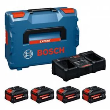 Bosch Akku szett (2x EXBA 18V-80, 2x EXBA 18V-55, EXAL 18V2-320) L-Boxx-ban