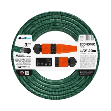 CELLFAST Locsolótömlő 3 rétegű ECONOMIC SET 1/2" 20 m