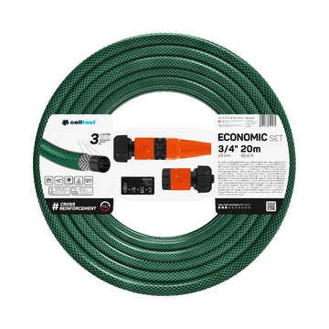 CELLFAST Locsolótömlő 3 rétegű ECONOMIC SET 3/4" 20 m