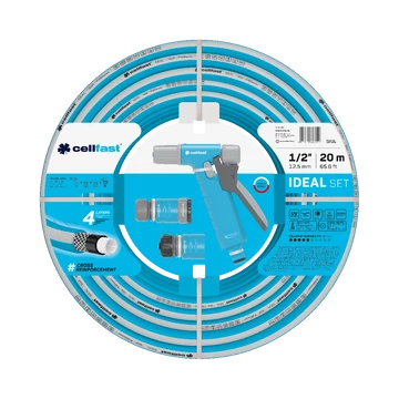 CELLFAST Locsolótömlő 4 rétegű IDEAL SET 1/2"
