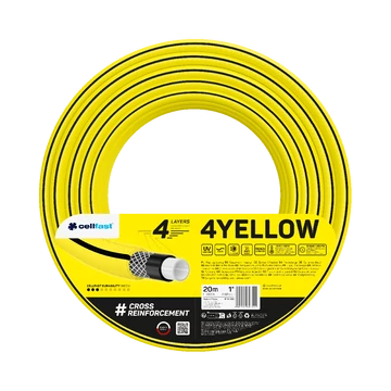 CELLFAST Locsolótömlő 4 rétegű YELLOW 1" 20 m