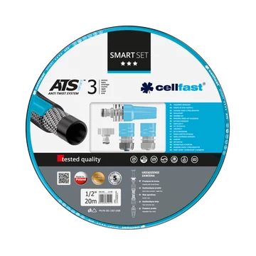 CELLFAST Locsolótömlő 3 rétegű SMART SET 1/2" 20 m (K)