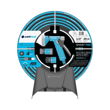 CELLFAST Locsolótömlő 4 rétegű SMART PRO SET 1/2" 20 m + fali tartó