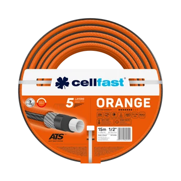 CELLFAST Locsolótömlő 5 rétegű ORANGE 1/2" 15 m