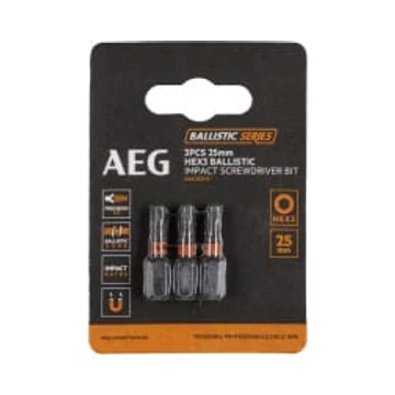 AEG AAK253H3 3db 25mm HEX 3 bit