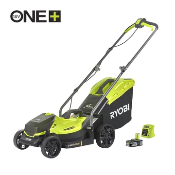 Ryobi ONE+ RLM18C33B25 18v akkus fűnyíró akku, töltő + MULCSOZÓ FELTÉT