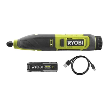 Ryobi USB LITHIUM RPC4-120G 4v akkus famegmunkáló gép akku, töltő, tartozékok,