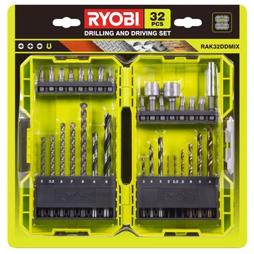Ryobi RAK32DDMIX Vegyes fúró és csavarozókészlet 30 darab