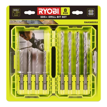 RYobi RAK08SDS2 8 db-os SDS-Plus beton fúrószár készlet