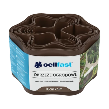 CELLFAST Ágyásszegély hullámos 10 cm x 9 m barna