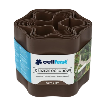 CELLFAST Ágyásszegély hullámos 15 cm x 9 m barna