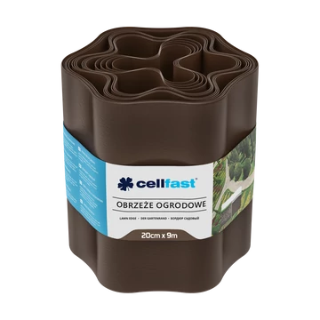 CELLFAST Ágyásszegély hullámos 20 cm x 9 m barna