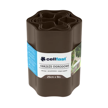 CELLFAST Ágyásszegély hullámos 25 cm x 9 m barna