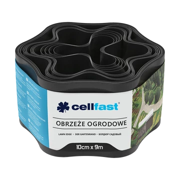 CELLFAST Ágyásszegély hullámos 10 cm x 9 m fekete