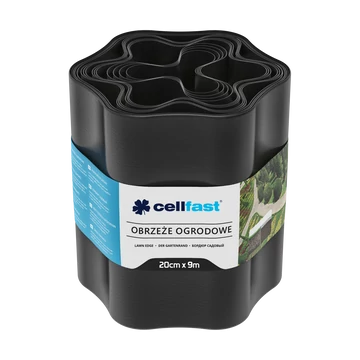 CELLFAST Ágyásszegély hullámos 20 cm x 9 m fekete