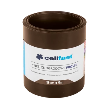 CELLFAST Ágyasszegély egyenes 15 cm x 9 m barna