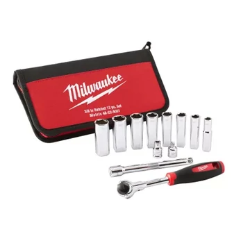 Milwaukee 3/8˝ racsnis dugókulcs készlet 1 db