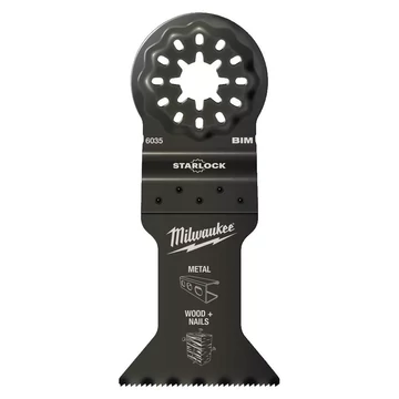 Milwaukee Multitool Starlock Merülő fűrészlap Bimetál (Fém, Fa + Szeg) 43x47 mm 1 db