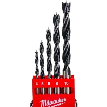 Milwaukee Fafúró készlet 5 darab műanyag dobozban Ø4, 5, 6, 8, 10 mm