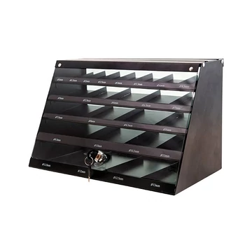 Milwaukee HSS-R fém fúrók DIN 338, 345 db, tároló szekrényben