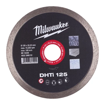 Milwaukee Gyémánt vágótárcsa DUT 125 x 22,2 mm