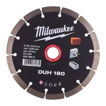 Milwaukee Gyémánt vágótárcsa DUH 180 x 22,2 mm
