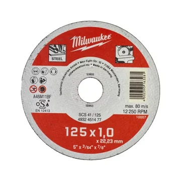 Milwaukee Vágókorong fémhez WSCS41/ 125 x 1 mm (200 db)