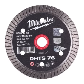 Milwaukee DHTS Gyémánt vágótárcsa 76 mm  - 1 db