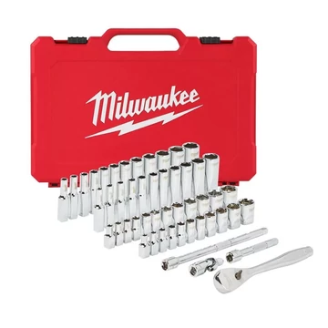 Milwaukee 1/4" Racsnis dugókulcs készlet metrikus és colos méret (50 részes)