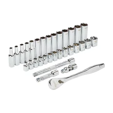 Milwaukee 3/8" Racsnis dugókulcs készlet metrikus méret (32 részes)