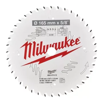 Milwaukee Körfűrészlap hordozható gépekhez (Fához) 165x15.87x1.6x40 ATB - 1 db