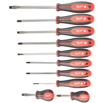 Milwaukee Csavarhúzó 3 oldalú markolattal 10 részes készlet - 1 db