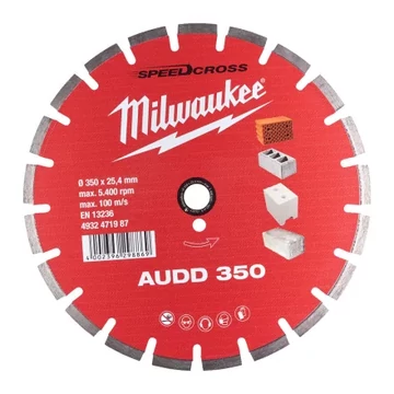 Milwaukee Gyémánt vágótárcsa AUDD 350 mm