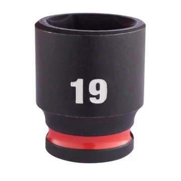 Milwaukee 3/8" Dugókulcs hatlapú, gépi,  rövid 19 mm - 1 db 