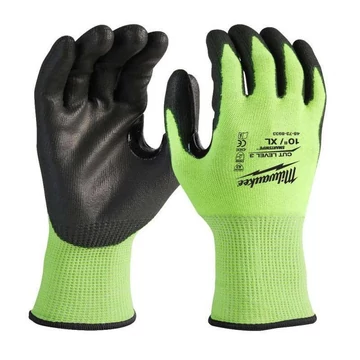Milwaukee Hi Vis vágásbiztos védőkesztyű 3/C  10XL - 1 pár