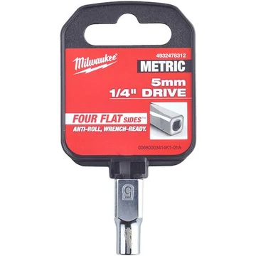 Milwaukee 1/4" Dugókulcs Rövid - 5 mm - 1 db