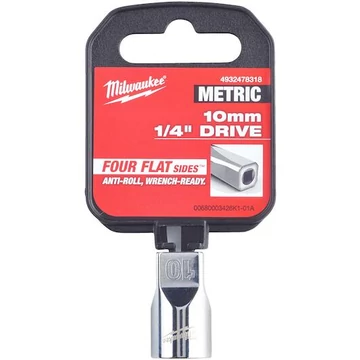 Milwaukee 1/4" Dugókulcs Rövid - 10 mm - 1 db